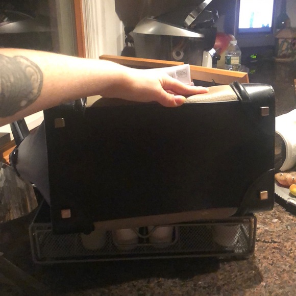 Celine tricolor tote in blue and beige. - Picture 5 of 8